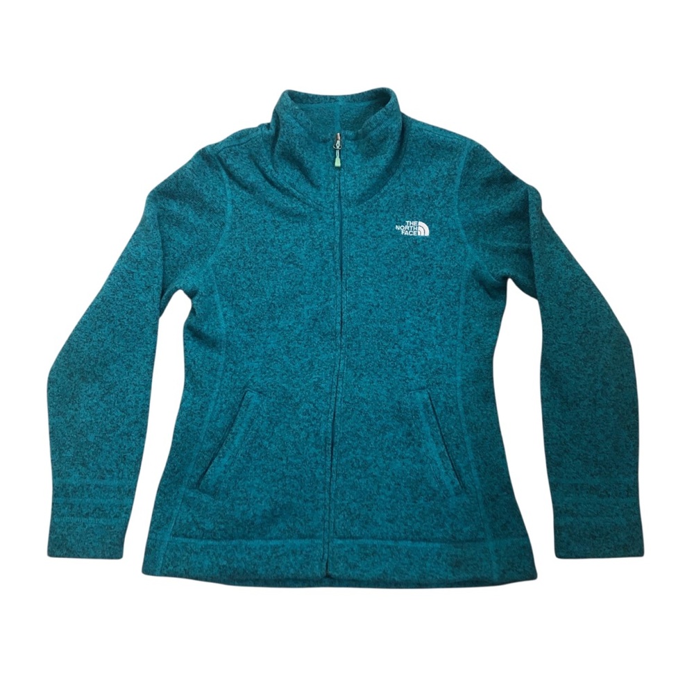 The North Face Teal Sweater Jacket with Lightweight Fleece Lining Size M